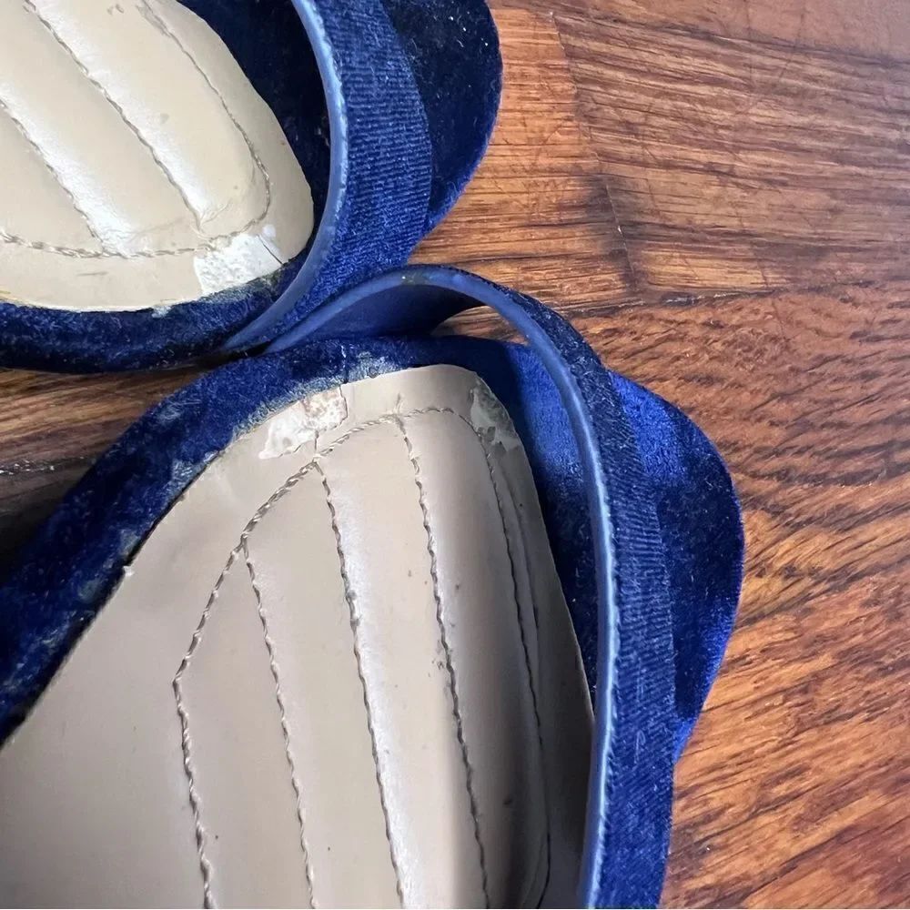 Bamboo Blue Faux Suede Heels - Picture 6 of 11